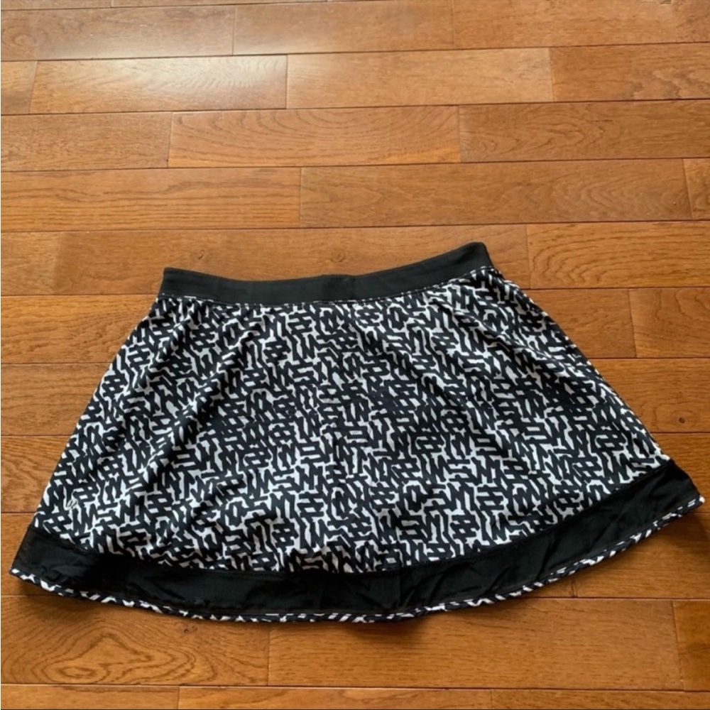 ❤️LULULEMON HOT TIMES HIGH RISE SKIRT/SKORT-NET POP WHITE/BLACK-4❤️